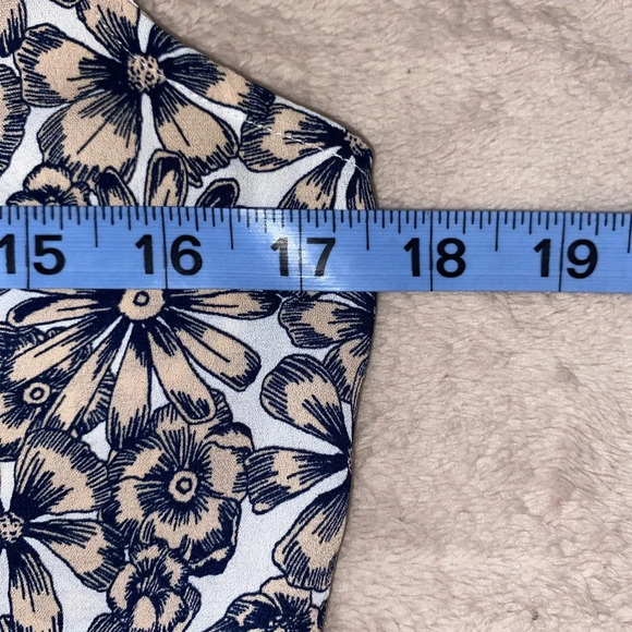 Banana Republic Pink Black White Bow Tie V Neck Sleeveless Sheer Top - Picture 5 of 6